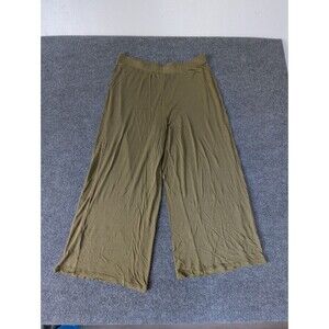 Gudrun Sjoden 100% Modal Pants Womens Sz XL Wide Leg Olive Green Pull On